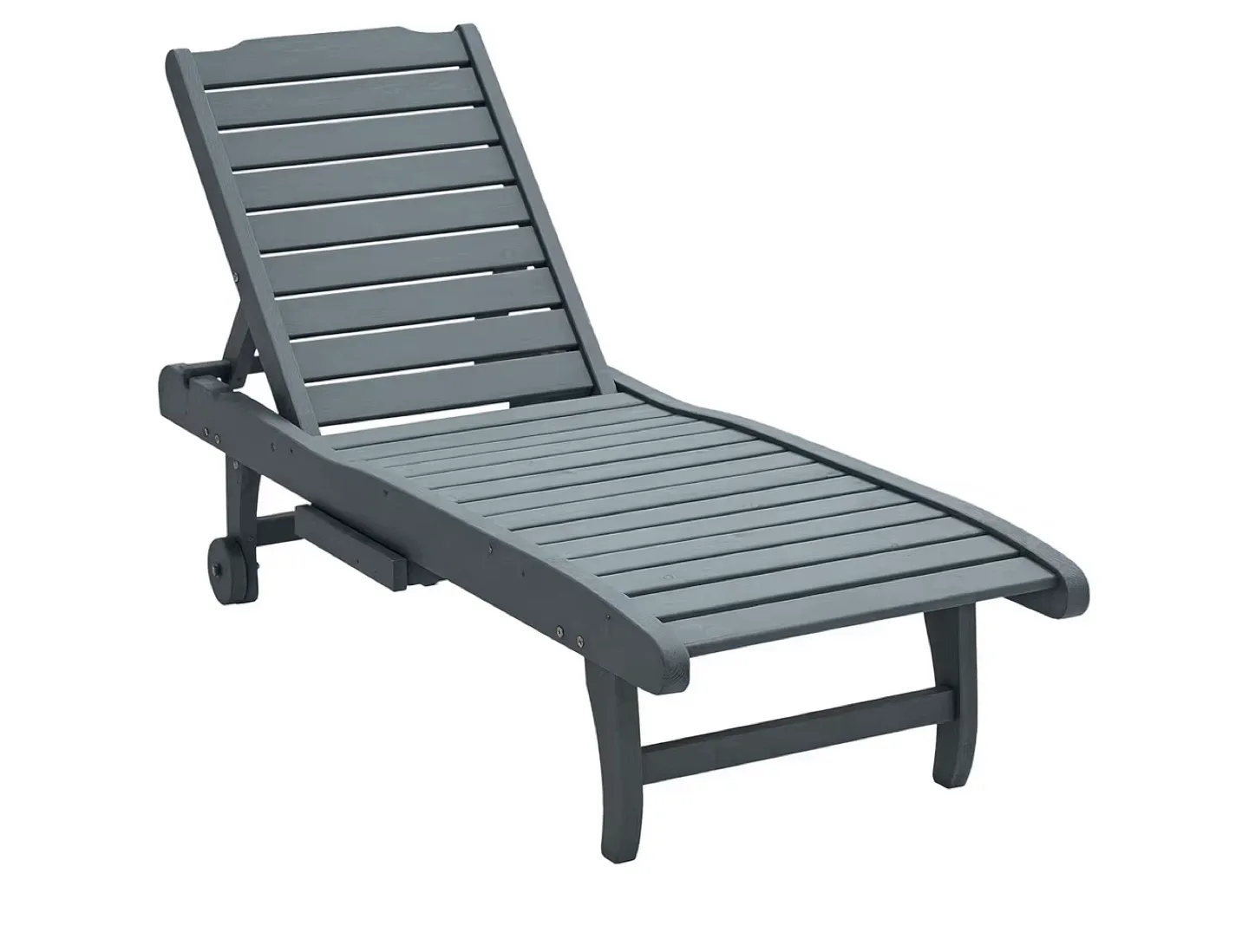 Outsunny Wooden Outdoor Chaise Lounge Chair