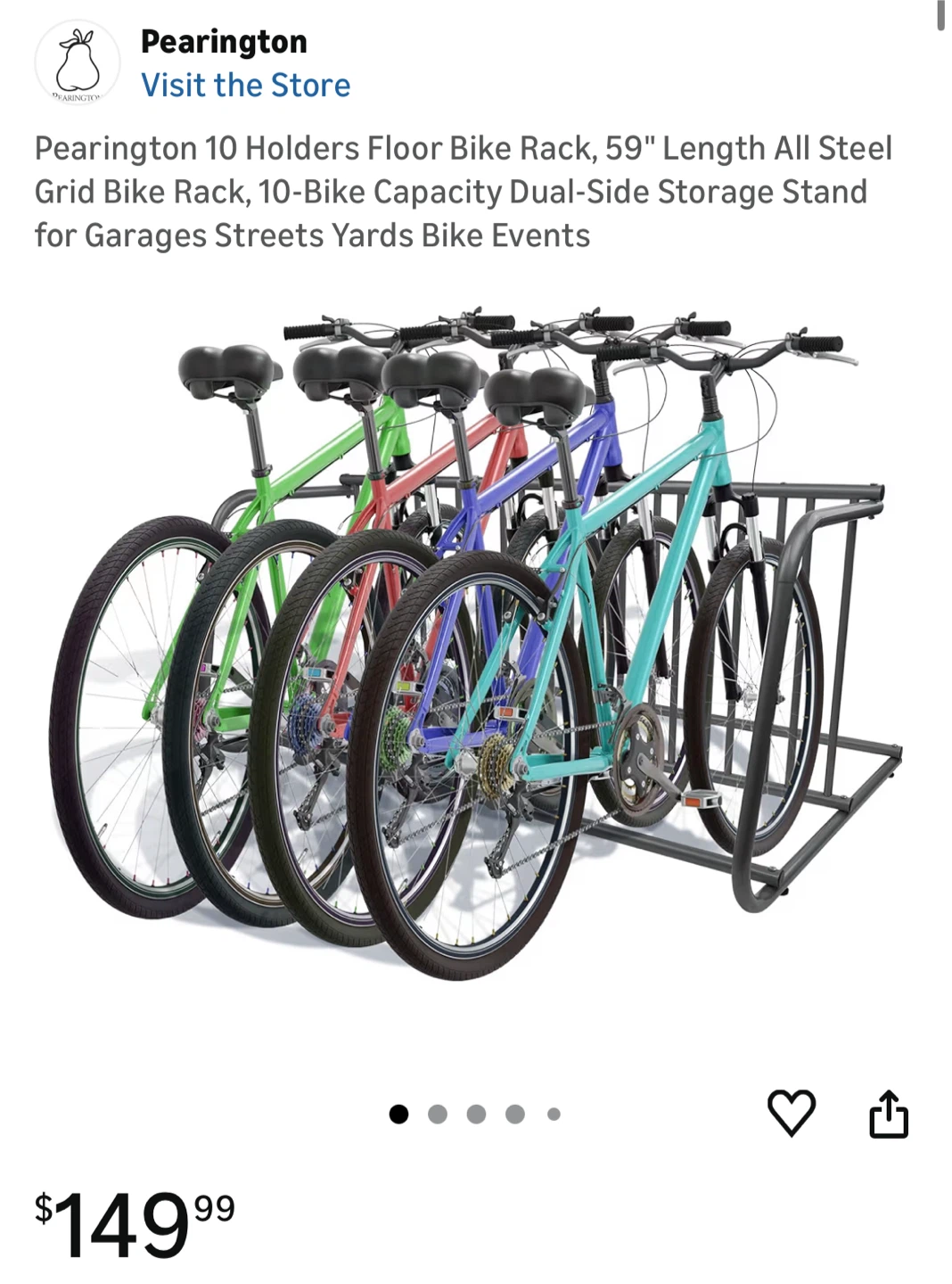 Pearington 10 Bike Holder Floor Rack