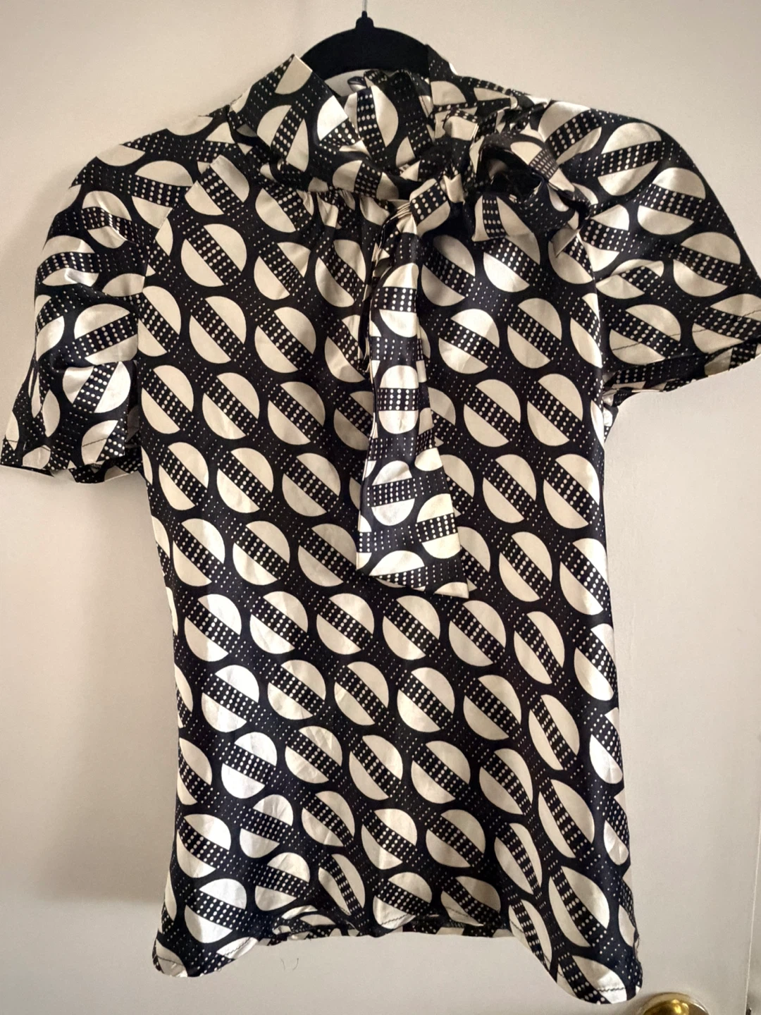 Black & White Patterned Blouse