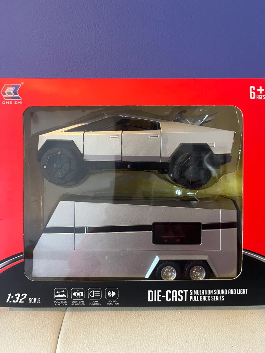 GHE ZHI Die-Cast Simulation Sound and Light Pull Back Series