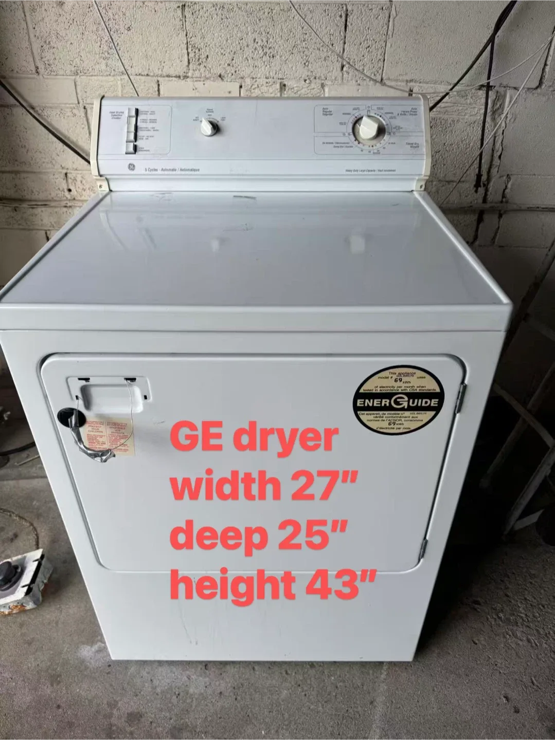 Good condition GE Dryer $50 thumbnail