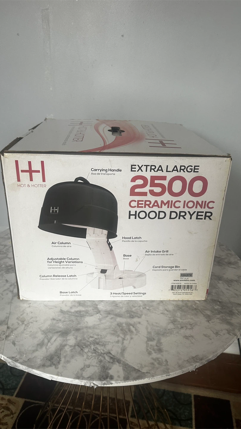 Hot & Hotter Extra Large 2500 Ceramic Ionic Hood Dryer - photo 2