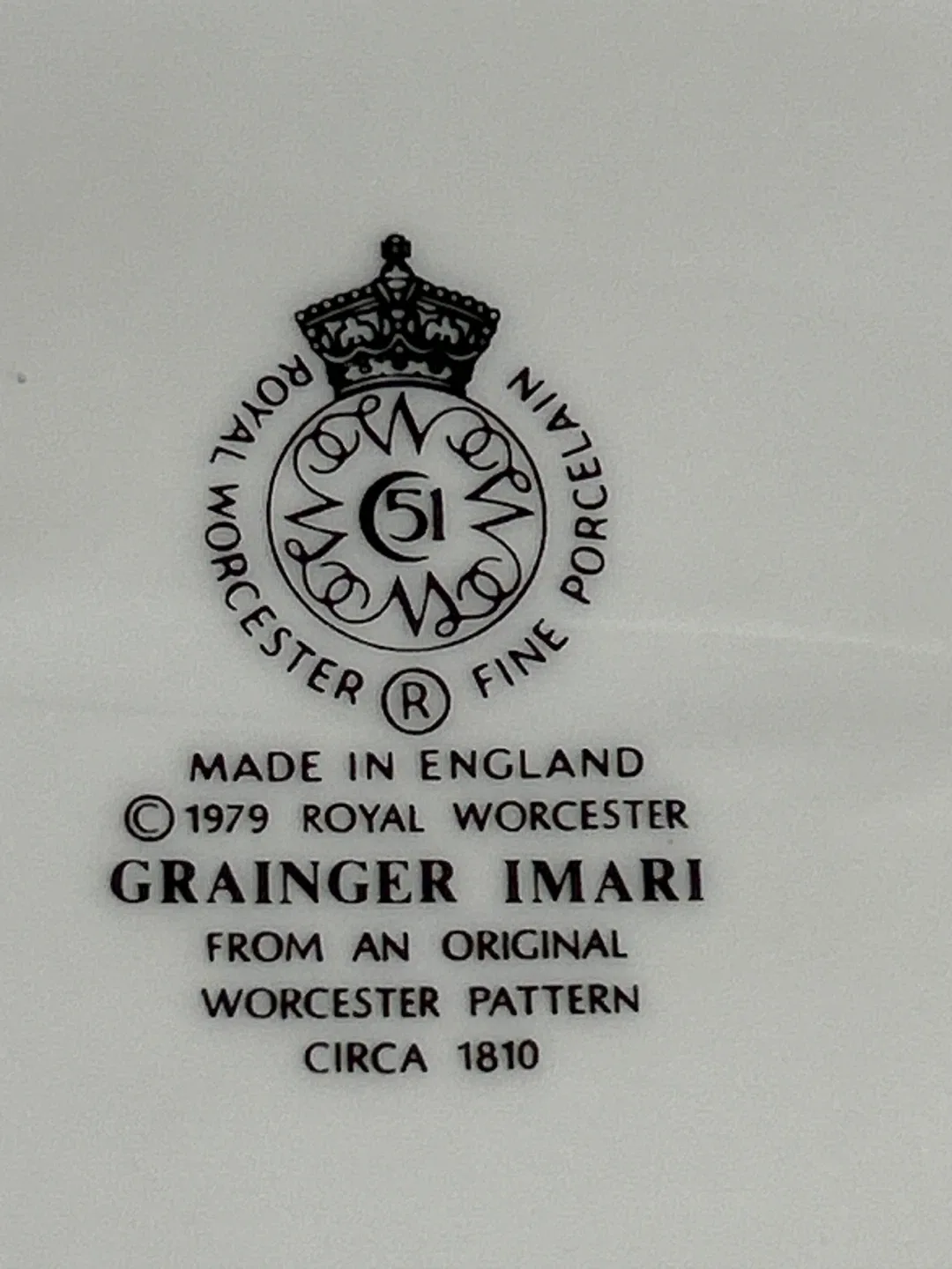 Vintage Royal Worcester Grainger Imari Fine Porcelain Platter image indicator(5)