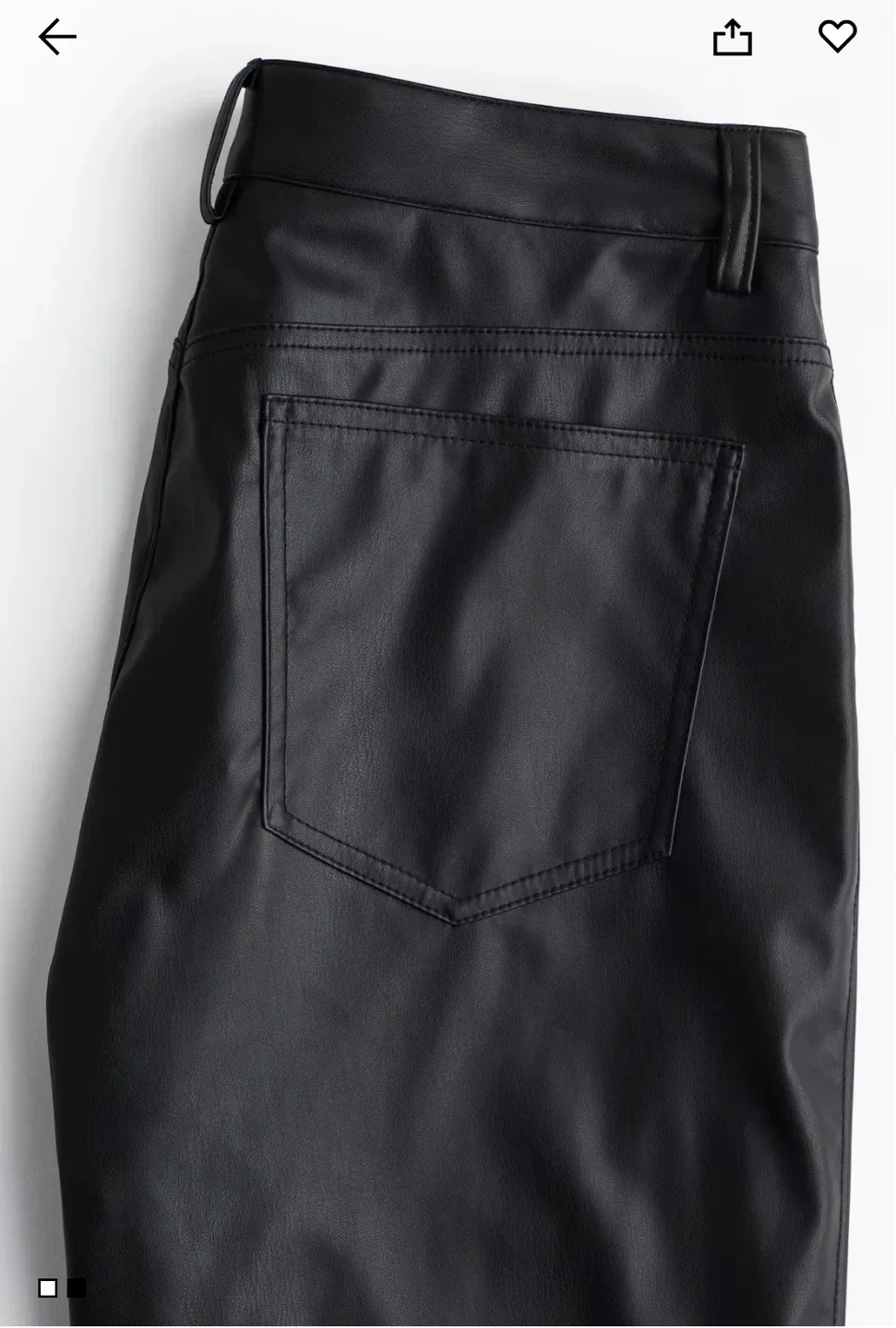 NEW H&M Vegan Leather Pants - Size 2
