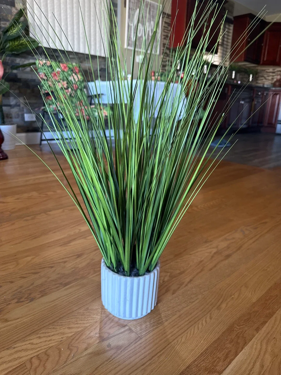Artificial Grass Plant in White Pot thumbnail