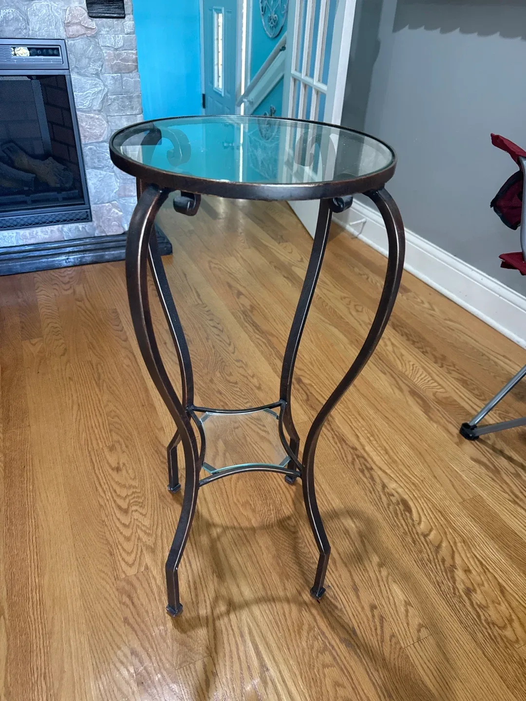 Round Glass Top Accent Table thumbnail