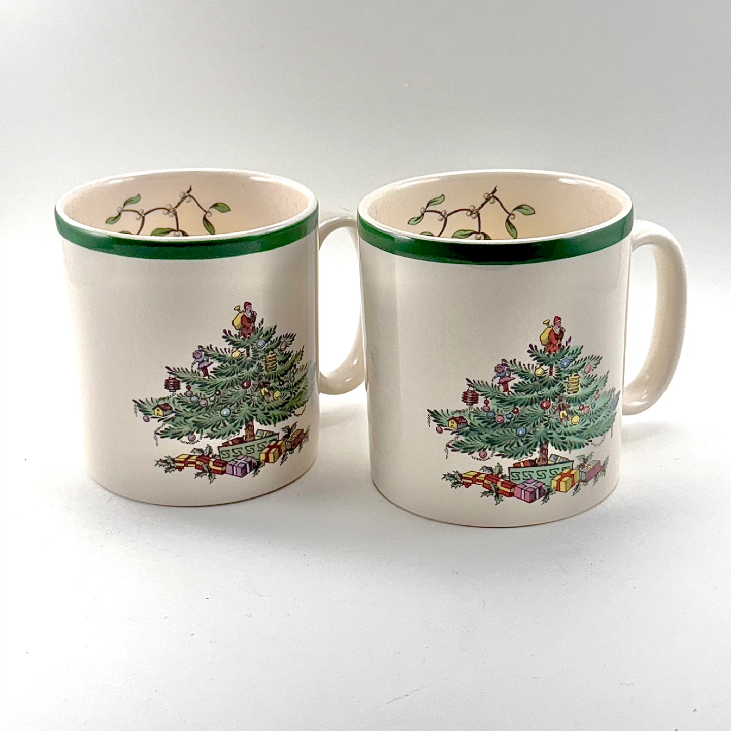 Spode Christmas Tree mugs (sold as pair only)