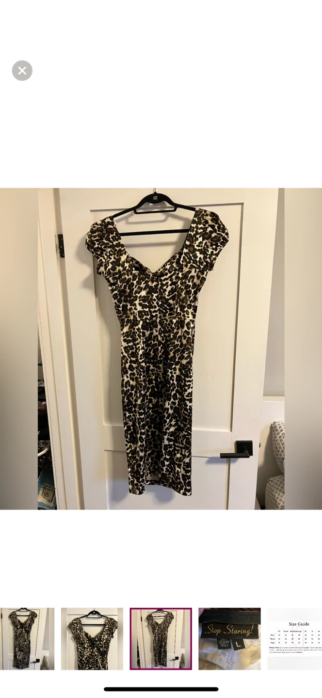 Leopard print wiggle cocktail holiday dress pinup - photo 3