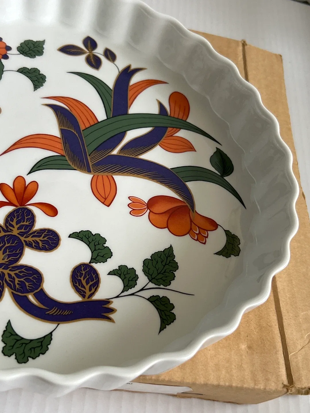 Vintage Royal Worcester Grainger Imari Flan/Quiche Dish image indicator(5)