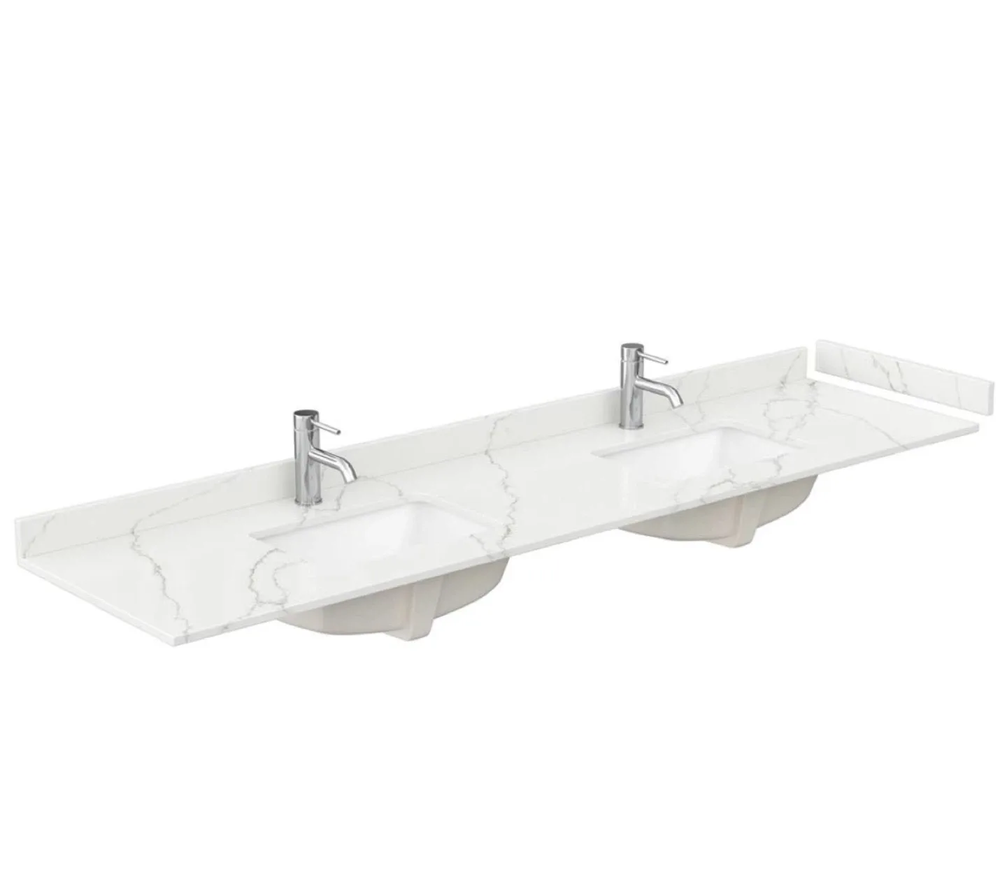 Double Sink Vanity with Quartz Countertop