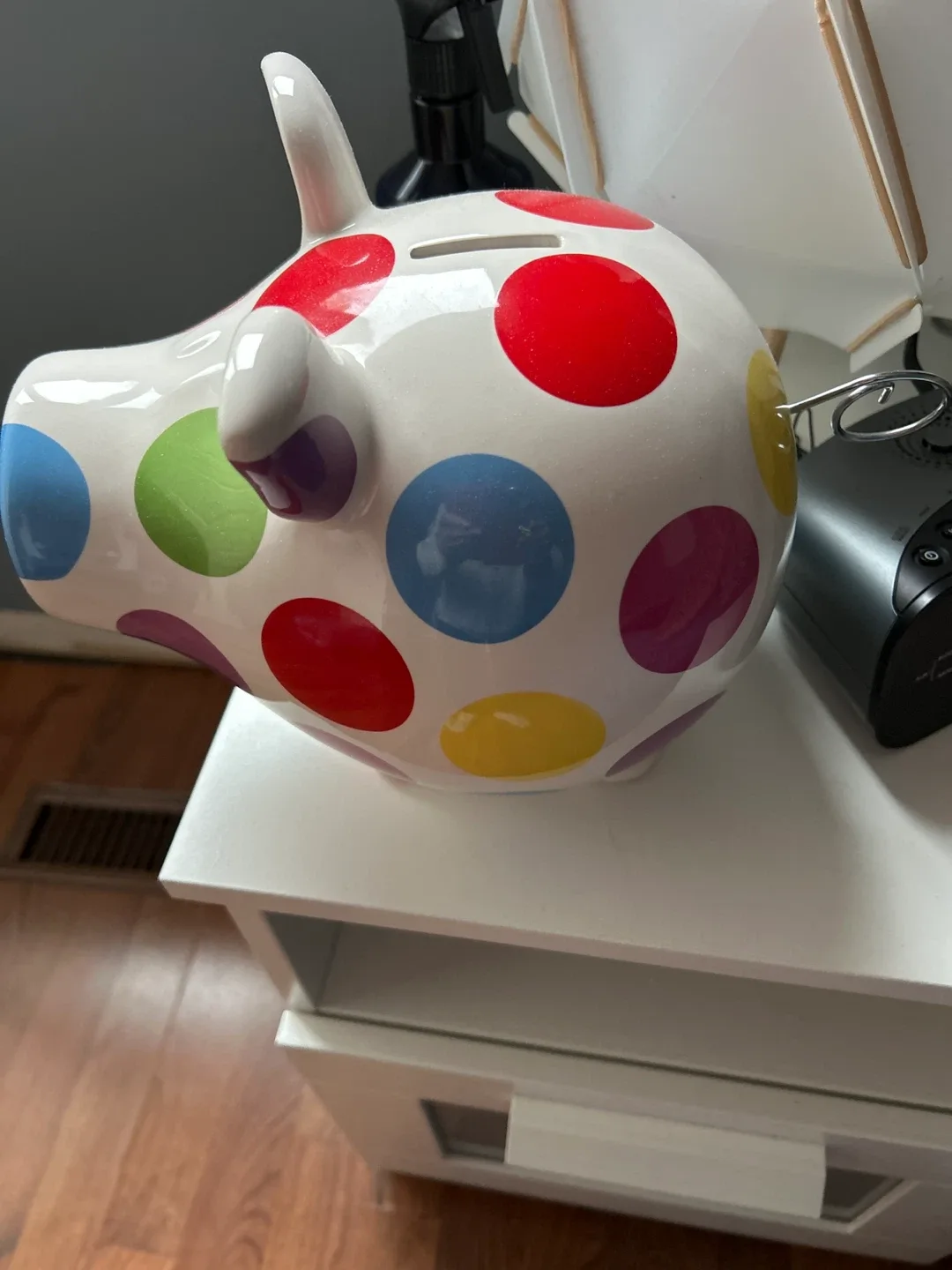 Salt & Pepper Polka Dot Piggy Bank