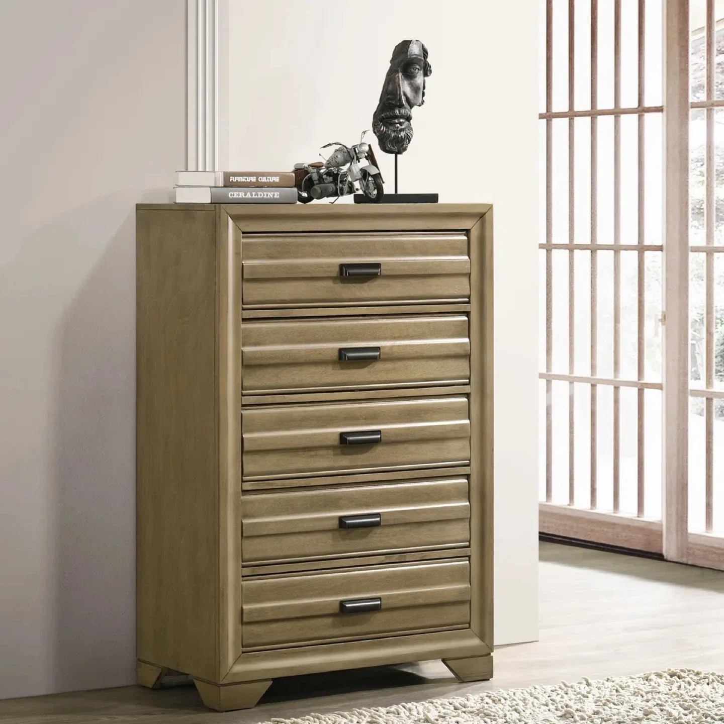 Wooden 5-Drawer Chest
