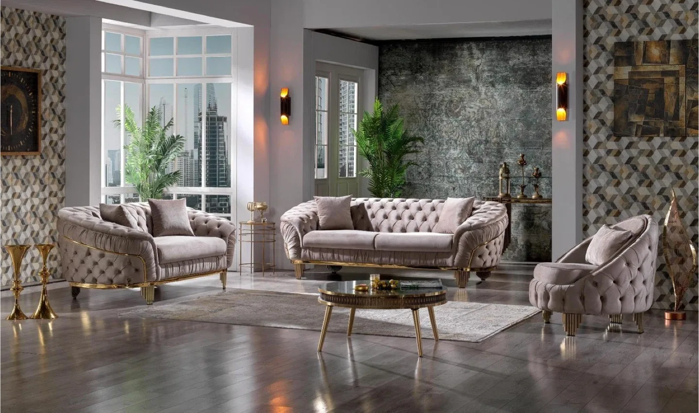 Tufted Sofa and love seat