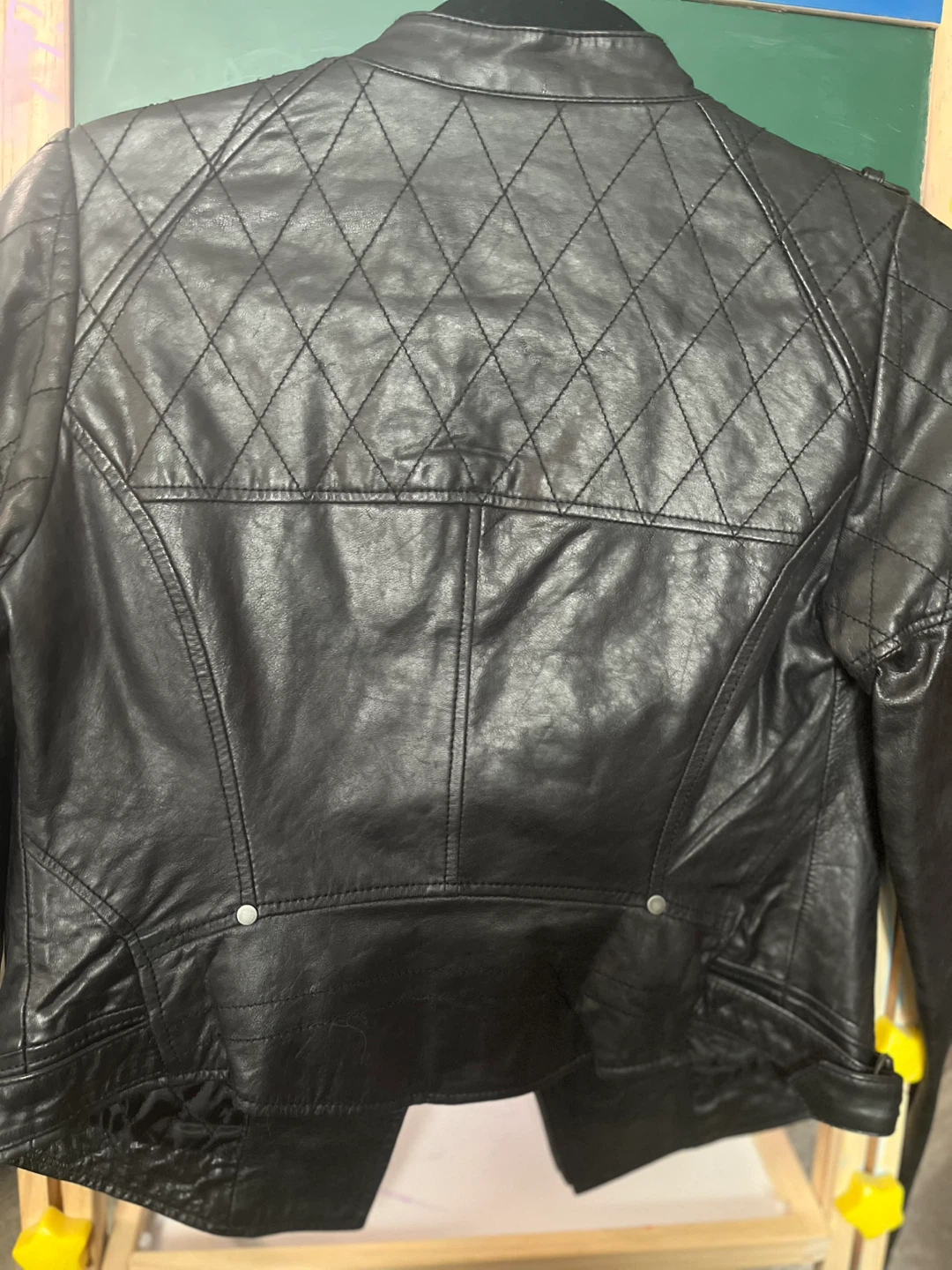 ONLY Black Leather Jacket Size S - photo 3