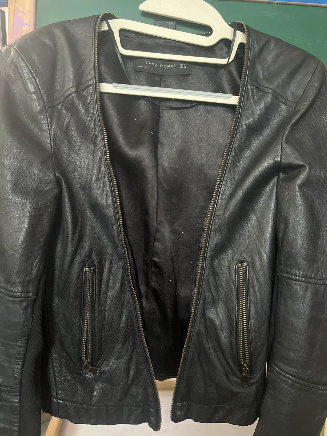 Zara Woman Black Leather Jacket