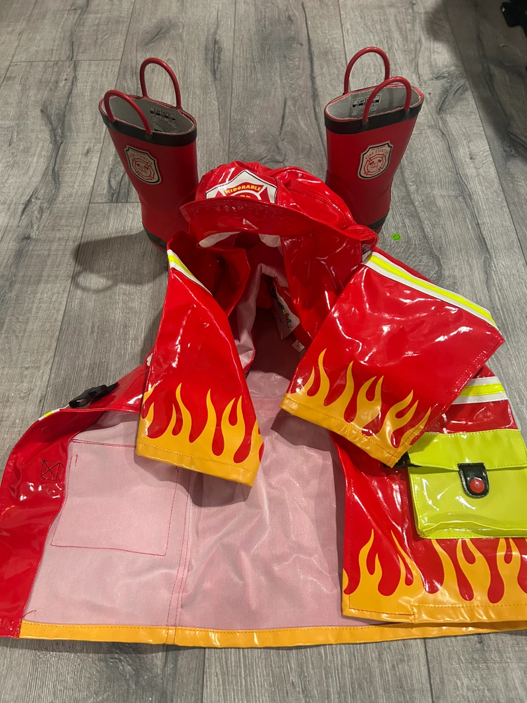 Kidorable Fireman Raincoat & Boots Set - photo 2