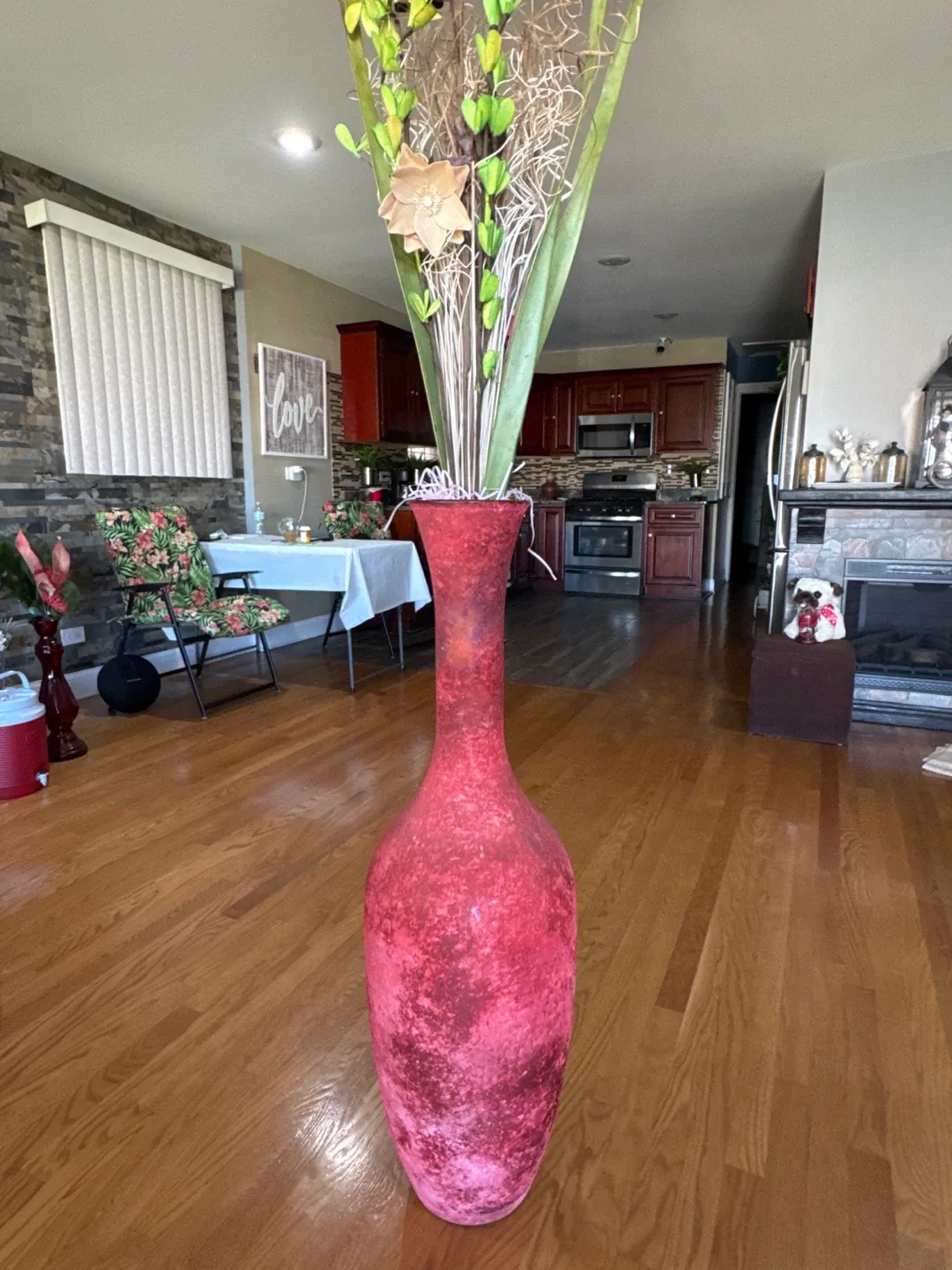 Large Decorative Red Vase thumbnail