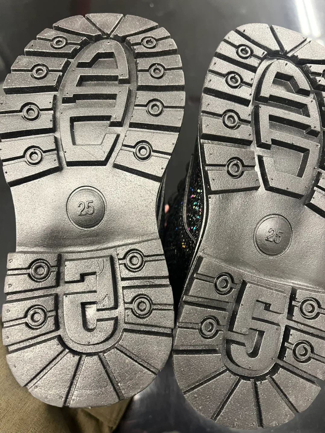 Brand New Glittery Black Boots for girls - Size 25 Eur (8US) image indicator(4)