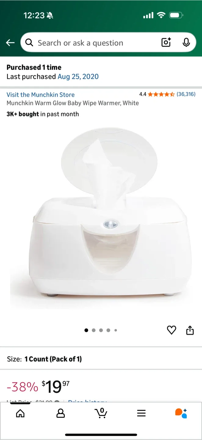 Munchkin Warm Glow Baby Wipe Warmer