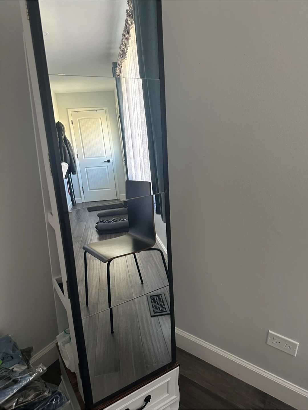 White Jewelry Armoire with Mirror