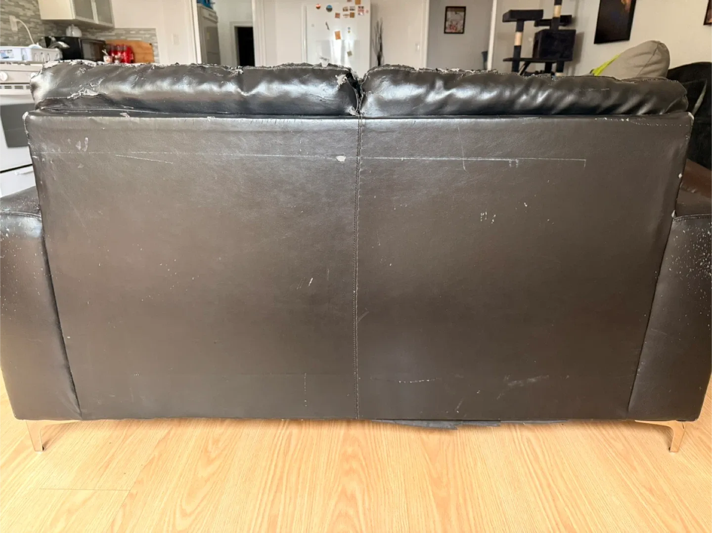 Black Leather Couch - Heavily Used image indicator(2)