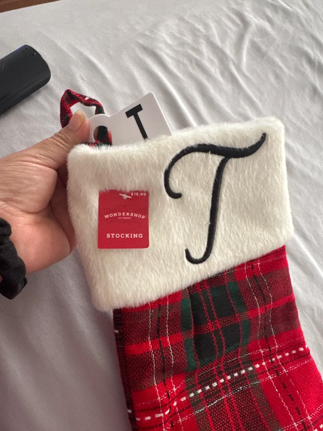 Wondershop 'T' Monogrammed Christmas Stocking image indicator(2)