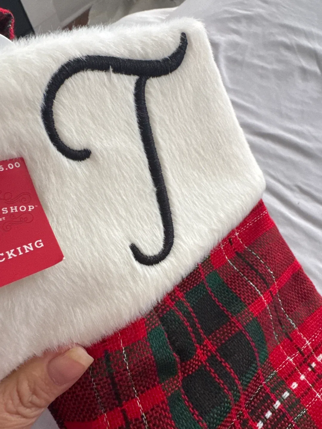 Wondershop 'T' Monogrammed Christmas Stocking image indicator(3)