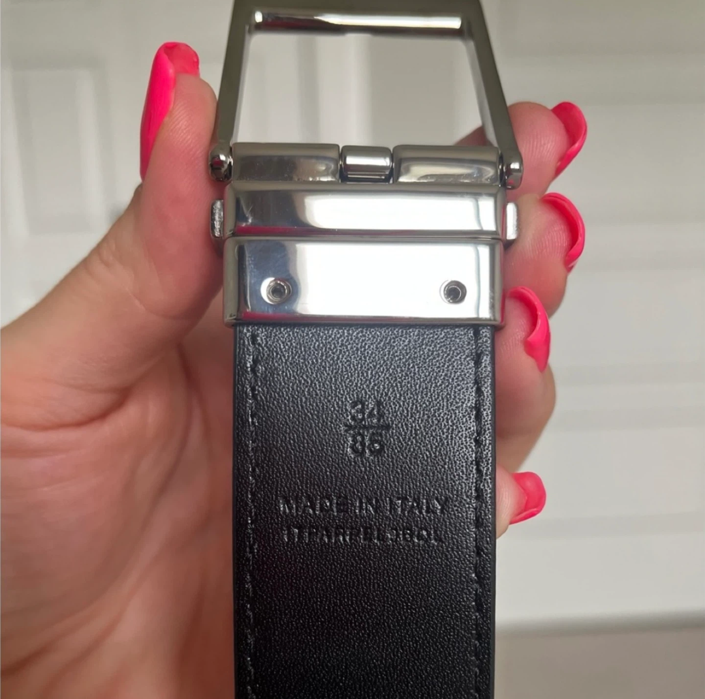 Burberry Reversible Black & Navy Check Belt - photo 3