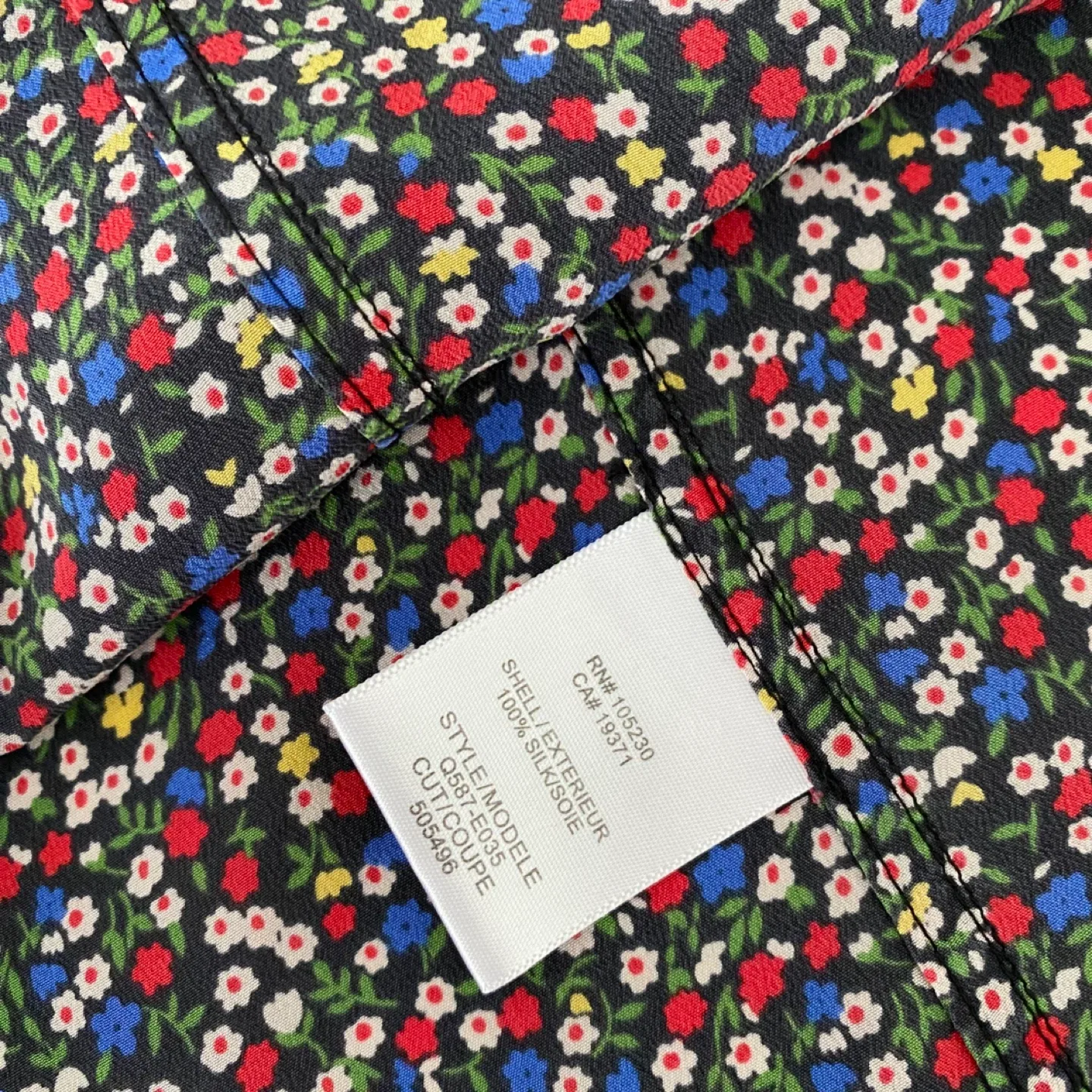 Equipment Floral Ditsy Print 100% Silk Blouse image indicator(8)