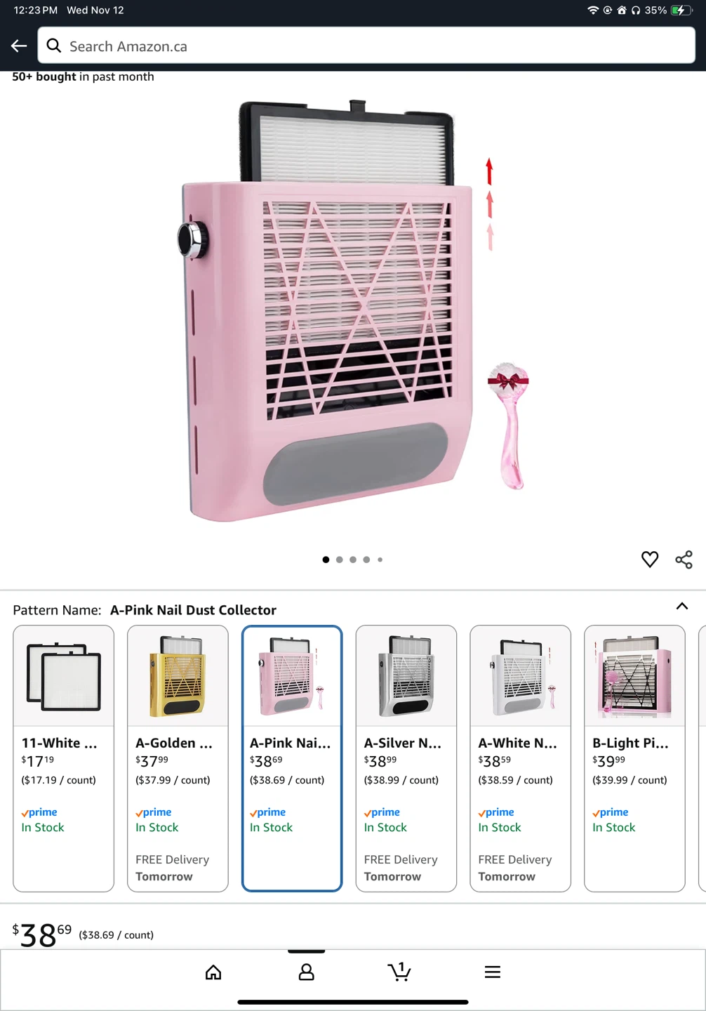 A-Pink Nail Dust Collector