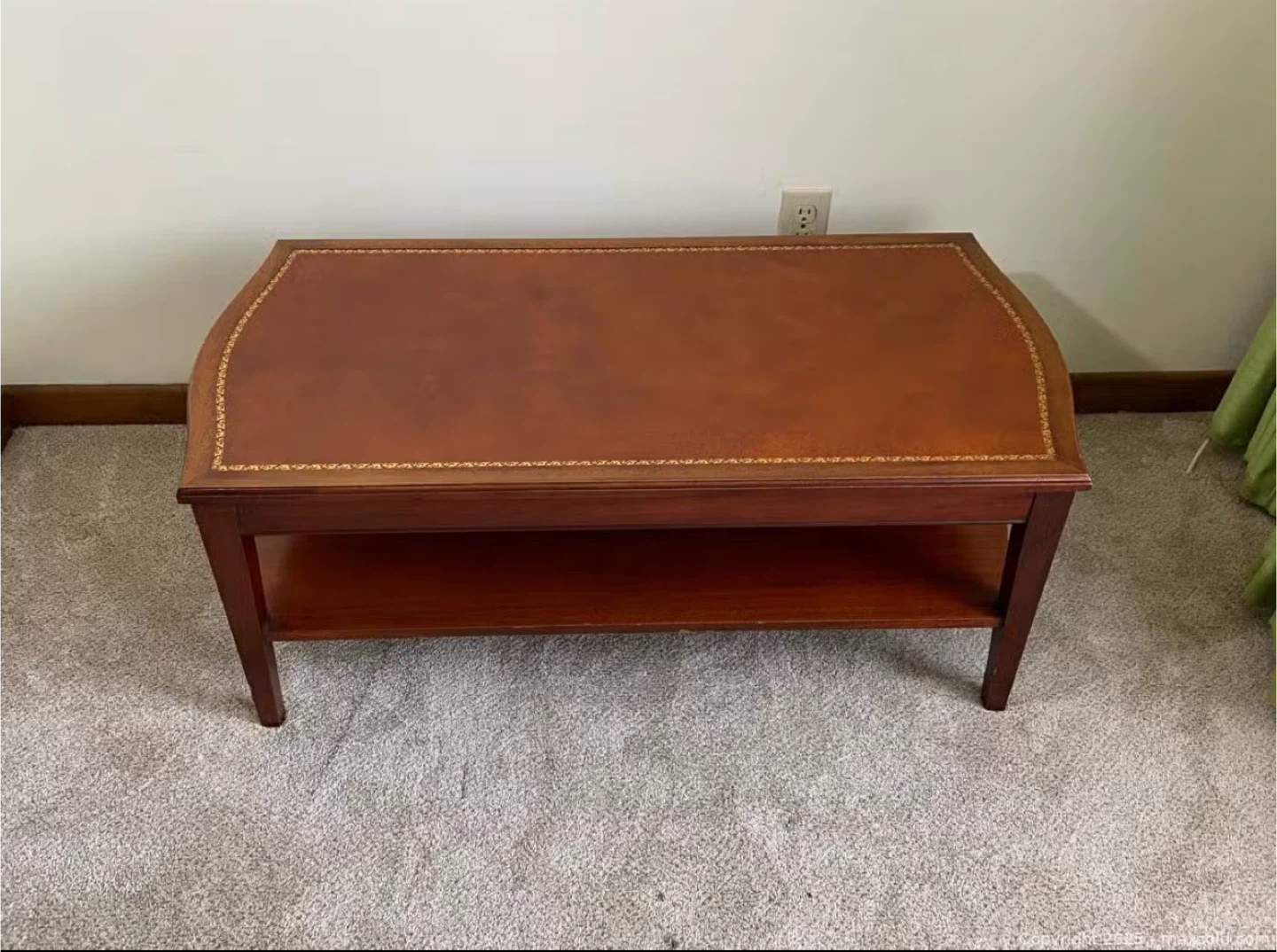 Wooden Coffee Table with Shelf with two side tables - photo 3