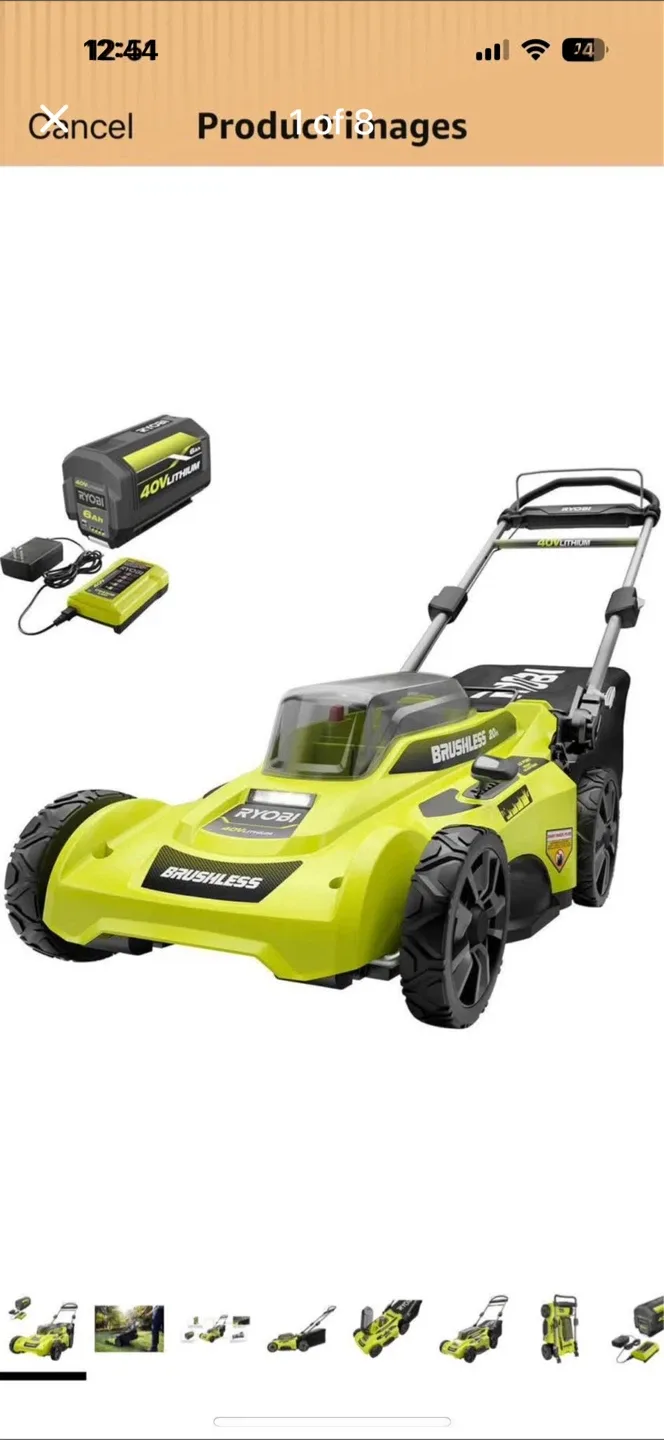 Ryobi 40V Brushless Lawn Mower thumbnail