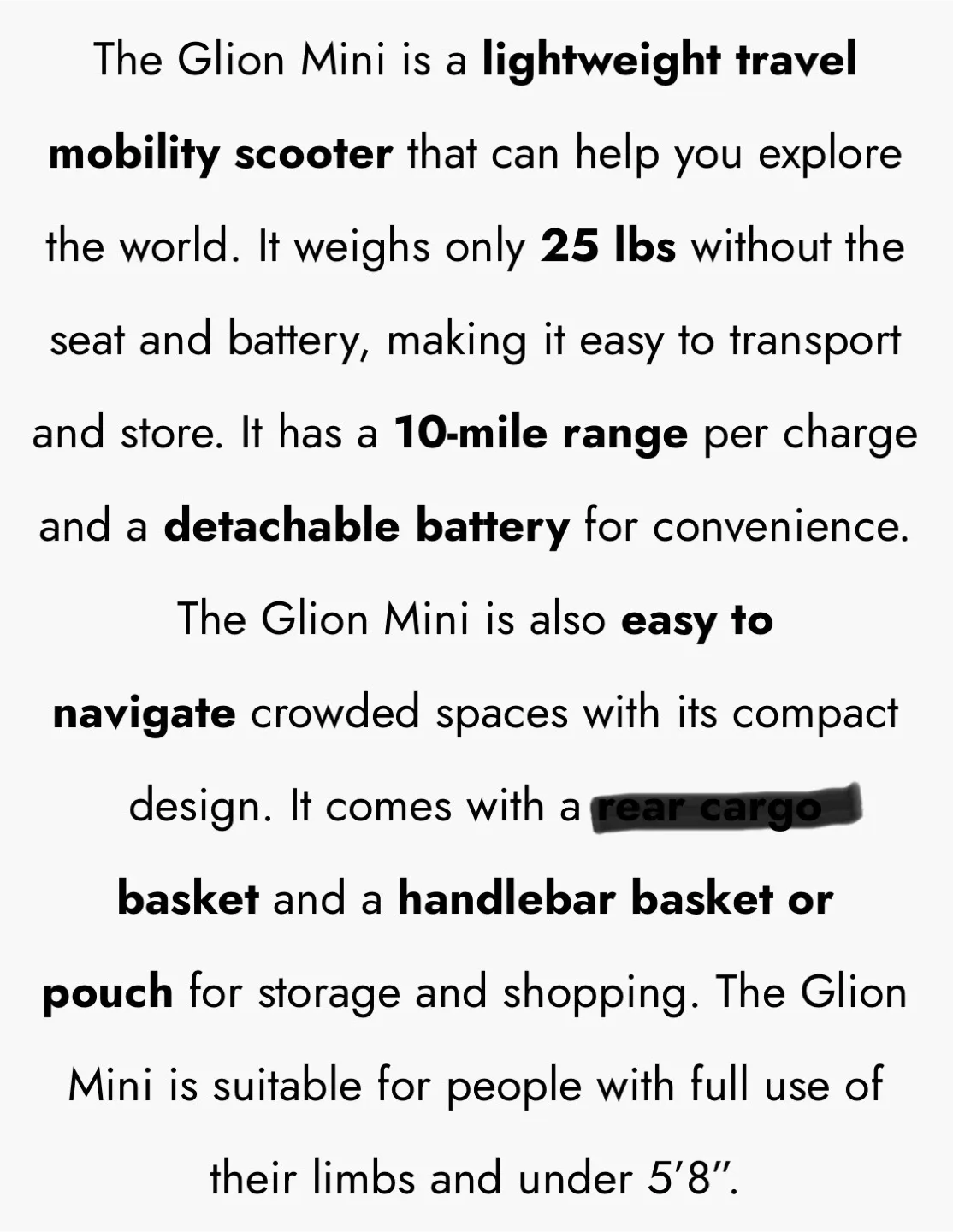 Glion Mini M1 Lightweight Mobility Scooter - Red image indicator(2)
