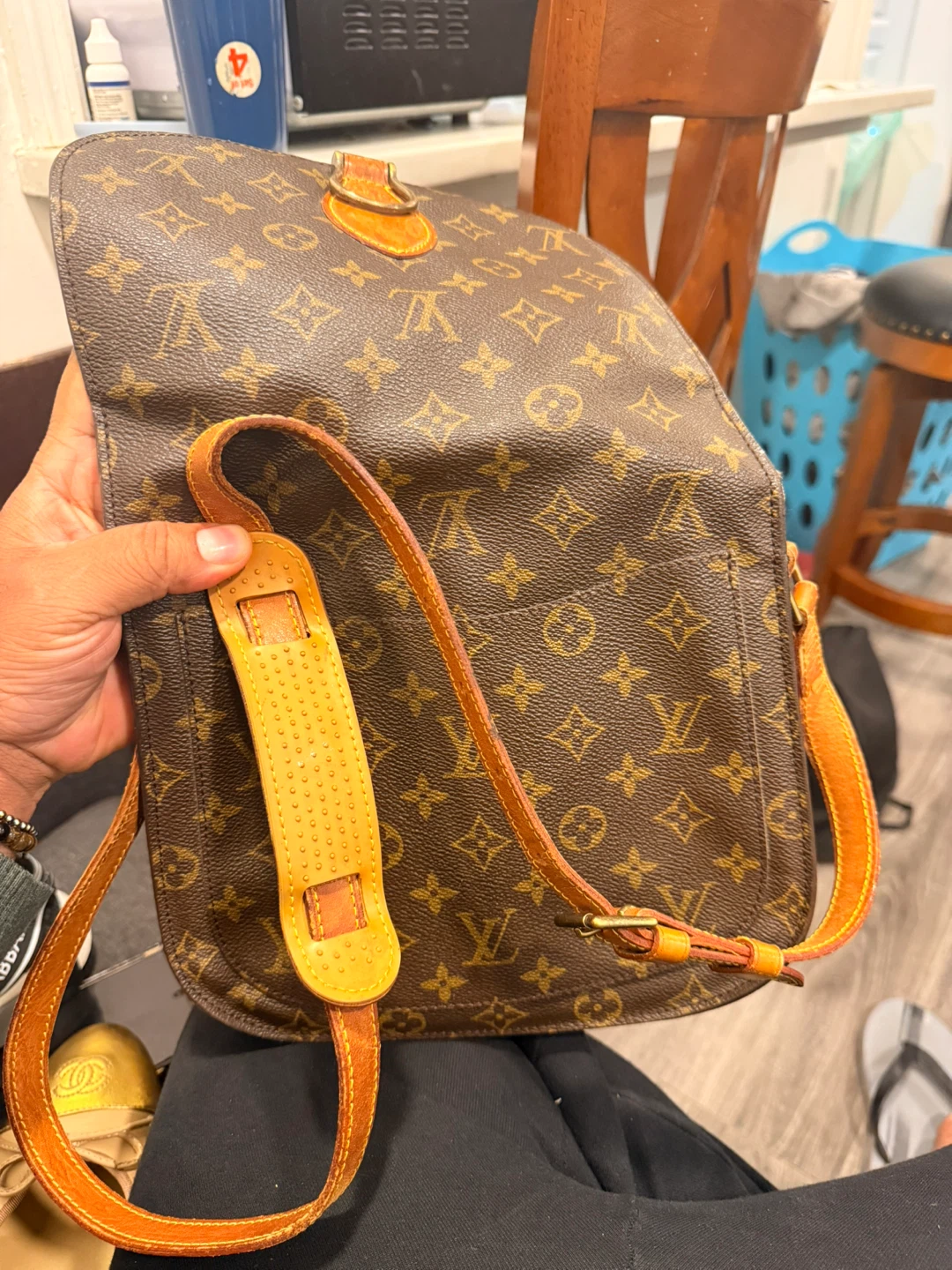 Louis Vuitton Monogram Leather Crossbody Bag