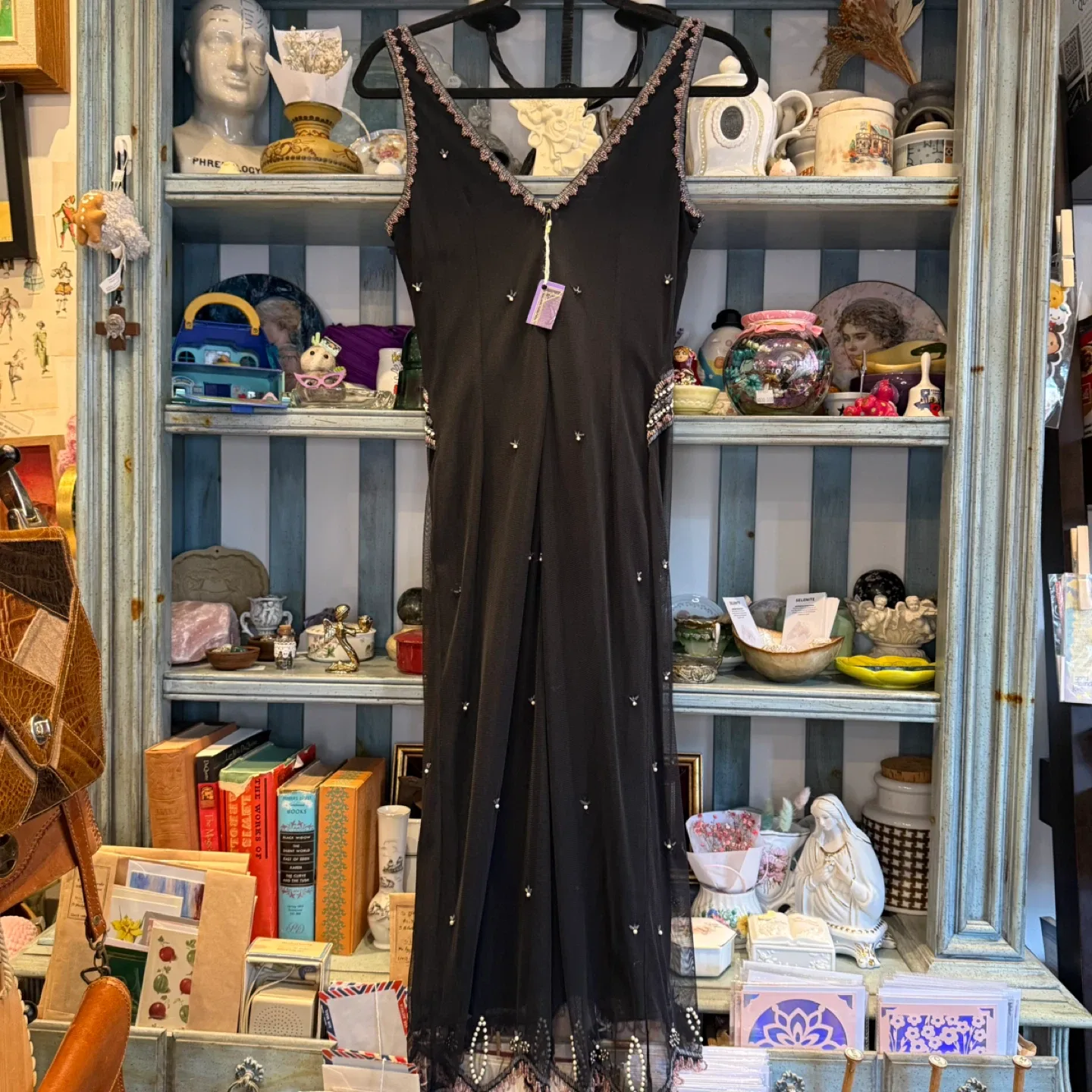 French Connection Purple Beaded Dress - Size 2 image indicator(2)