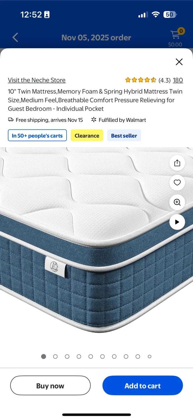 NEW JETO Twin Bed Frame & Mattress