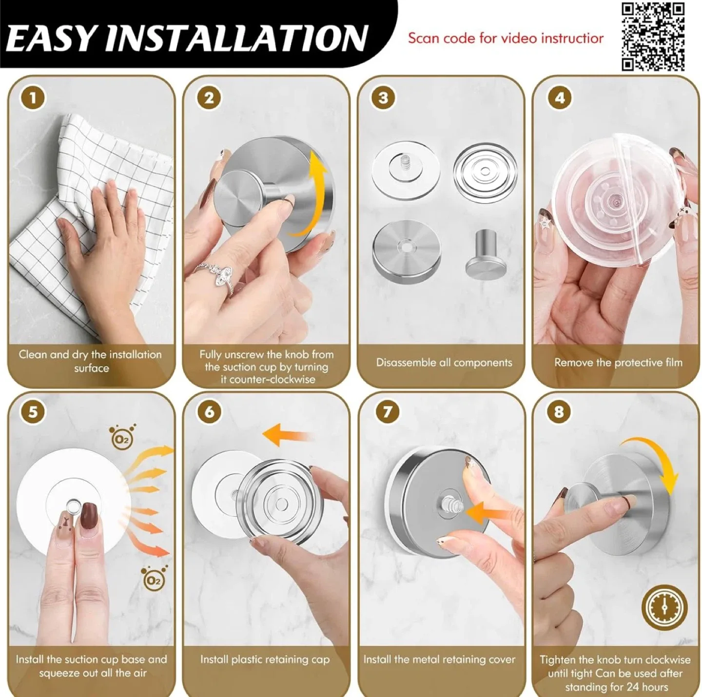 NEW Suction Cup Hooks - Heavy Duty, Twist Lock Design image indicator(5)