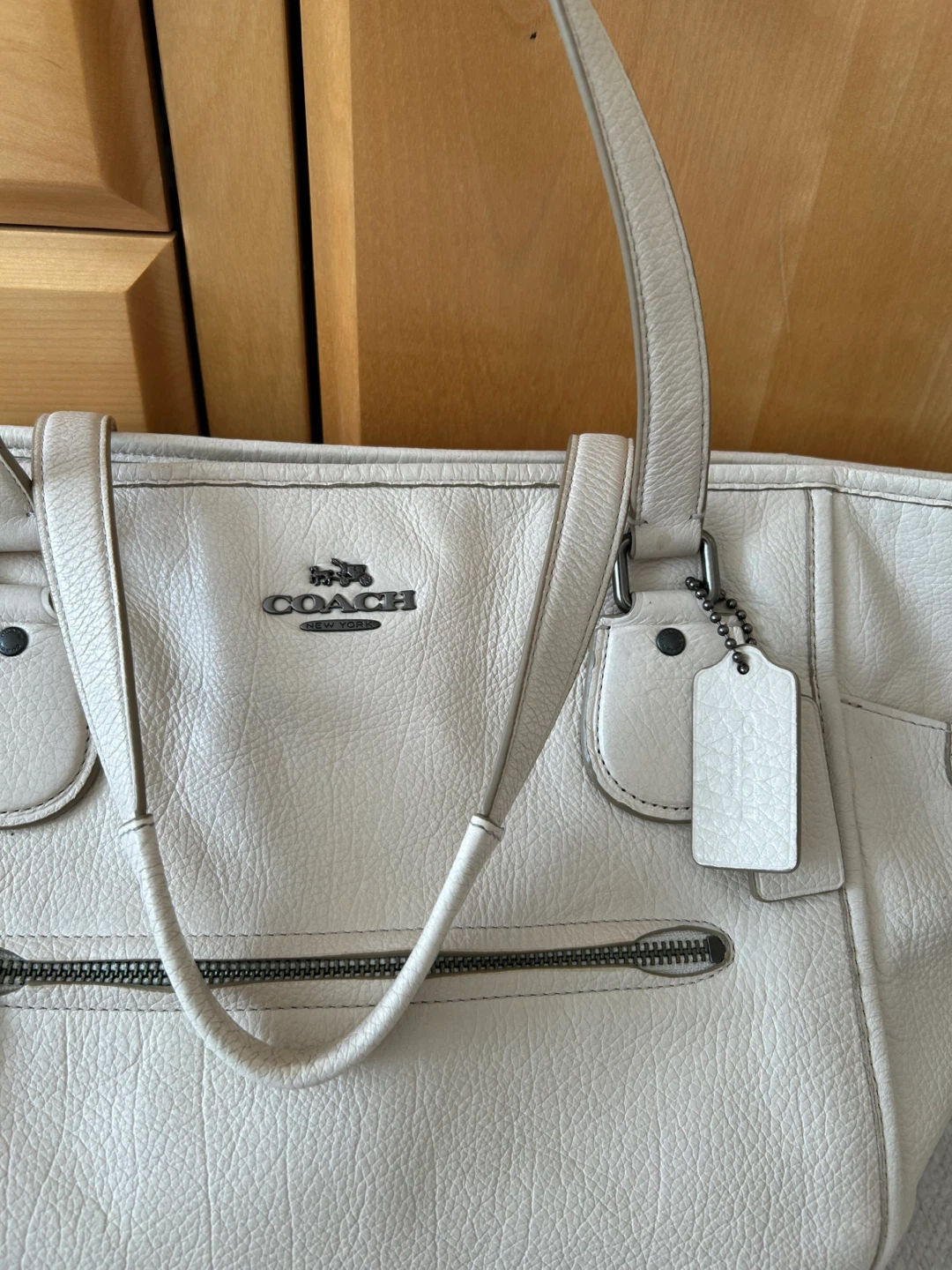 Coach Ivory Leather Tote Bag - photo 3