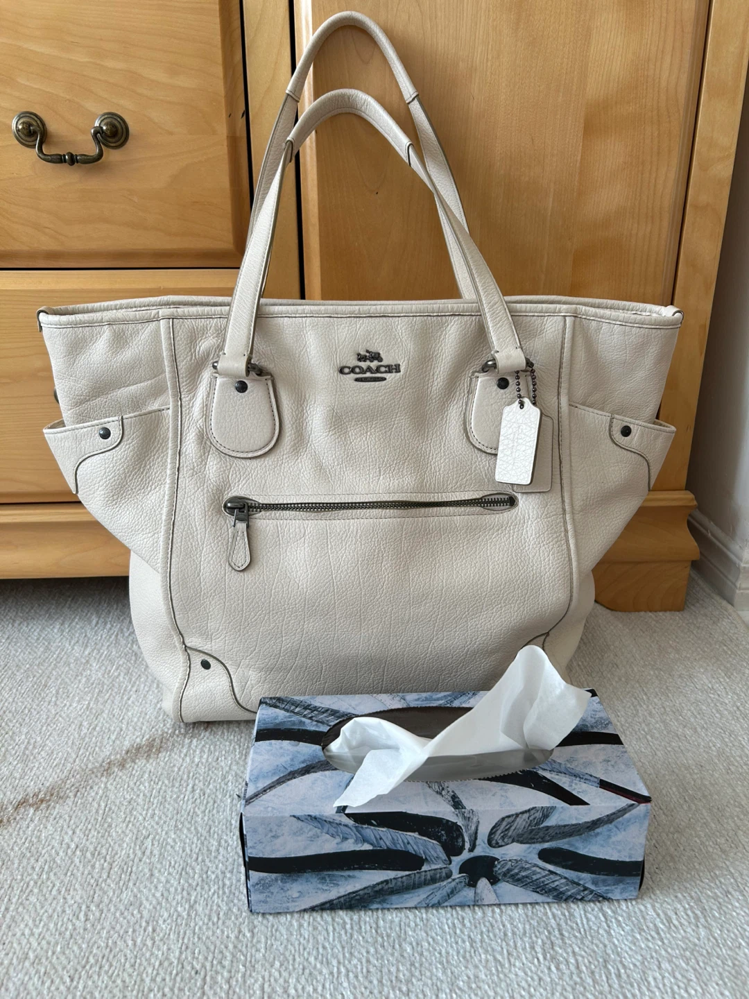 Coach Ivory Leather Tote Bag - photo 5