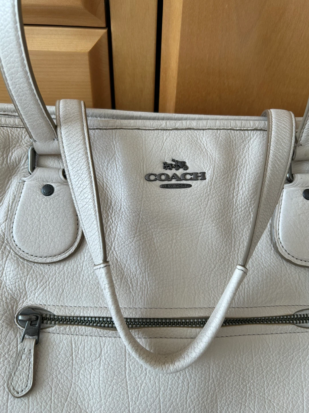 Coach Ivory Leather Tote Bag - photo 2