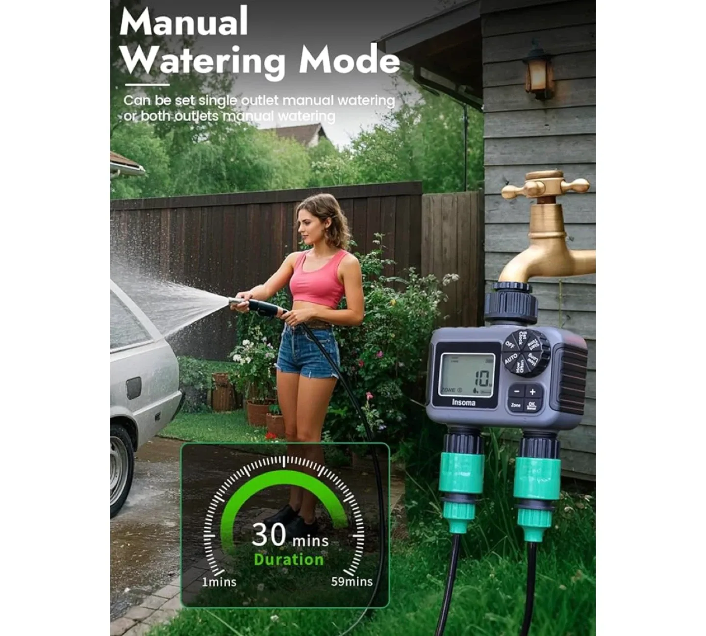 Insoma 2-Zone Digital Water Timer image indicator(5)