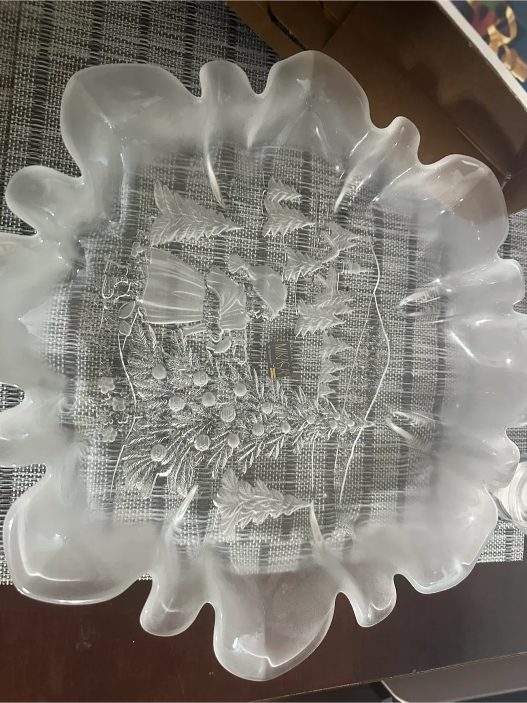 Christmas Clear Glass Serving Dishes thumbnail
