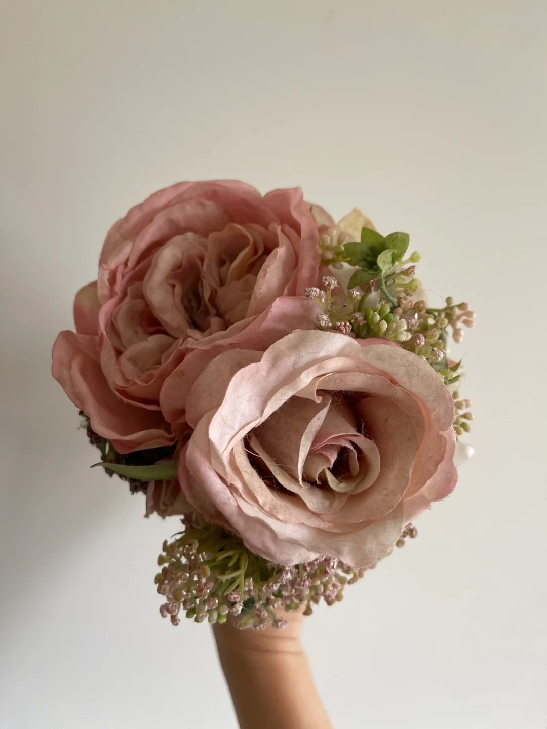 Silk Floral Arrangement in White Vase image indicator(5)