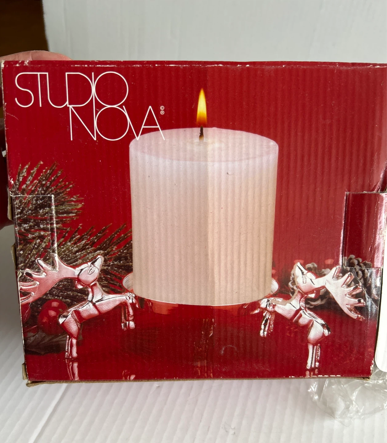 Studio Nova Holiday Festival Pillar Candleholder-Brand New