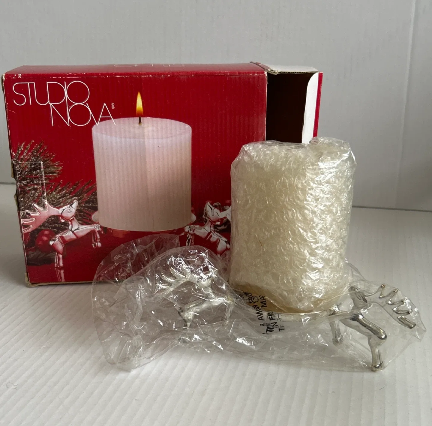 Studio Nova Holiday Festival Pillar Candleholder-Brand New image indicator(2)