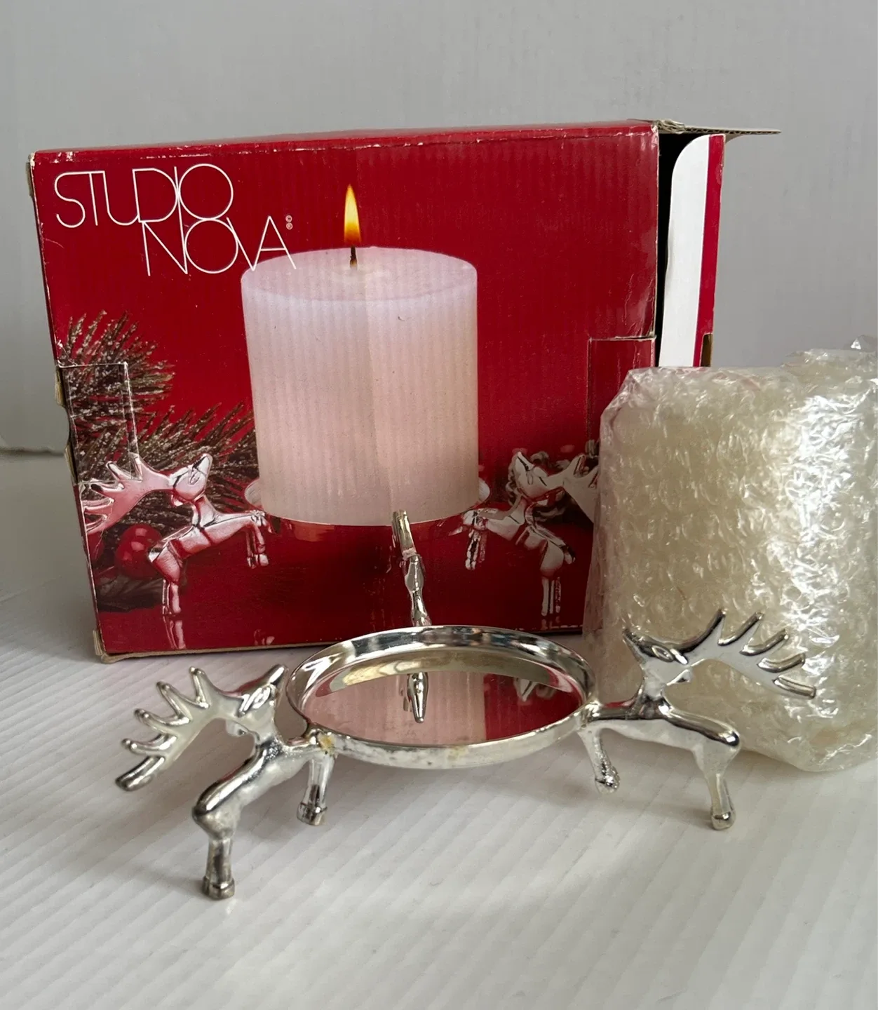 Studio Nova Holiday Festival Pillar Candleholder-Brand New image indicator(3)