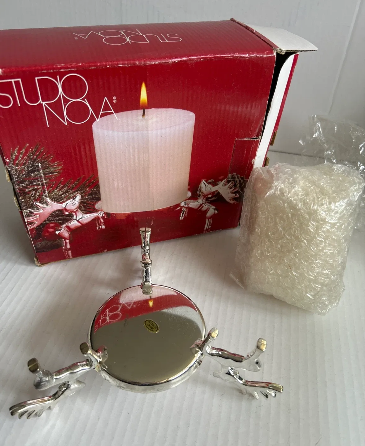 Studio Nova Holiday Festival Pillar Candleholder-Brand New image indicator(4)