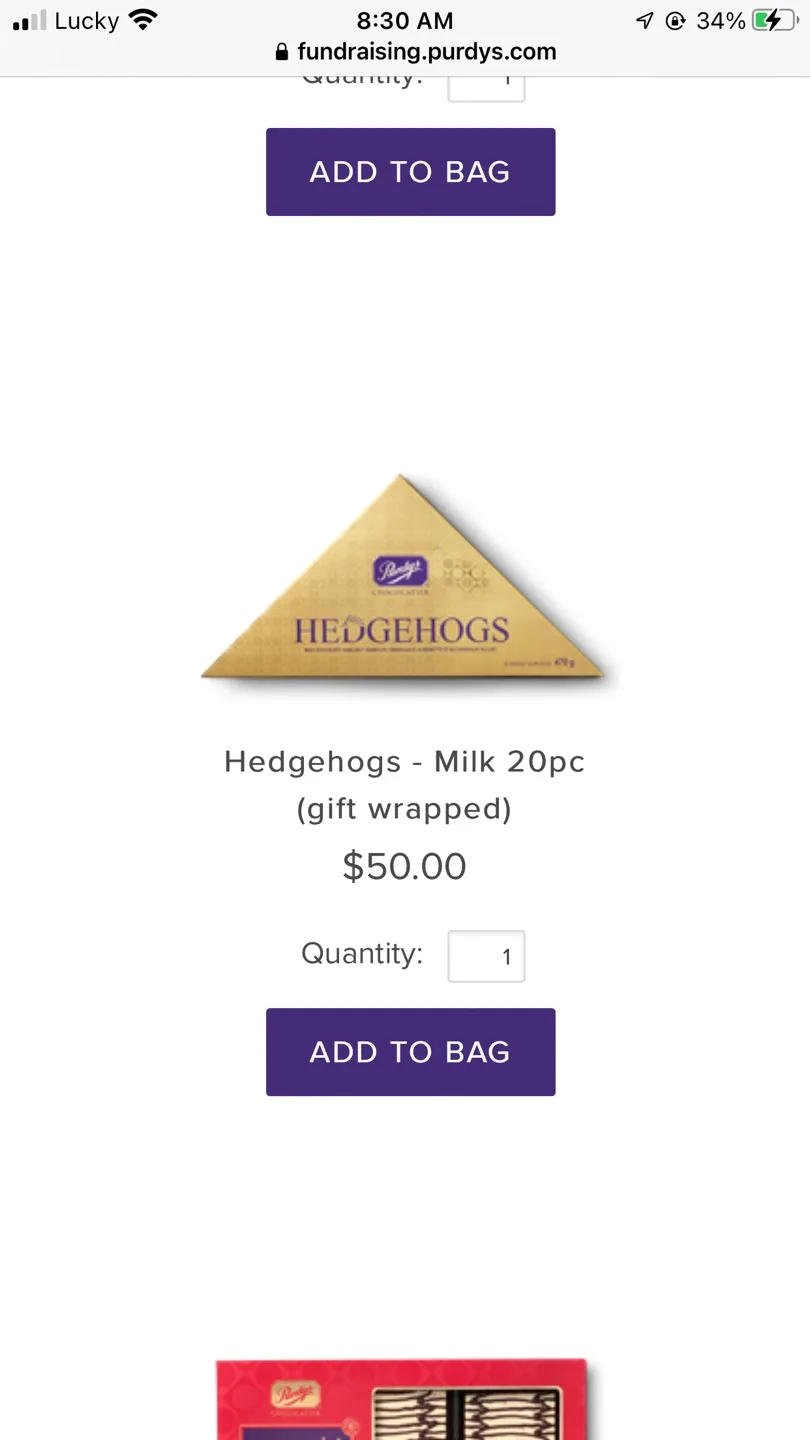 Purdys Chocolates Assorted Favourites 32pc image indicator(7)