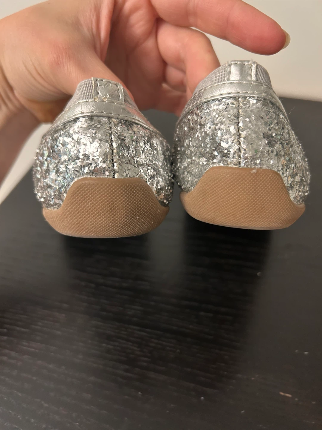 Michael Kors Silver Glitter Girls Ballet Flats. 20,5-21cm - photo 4