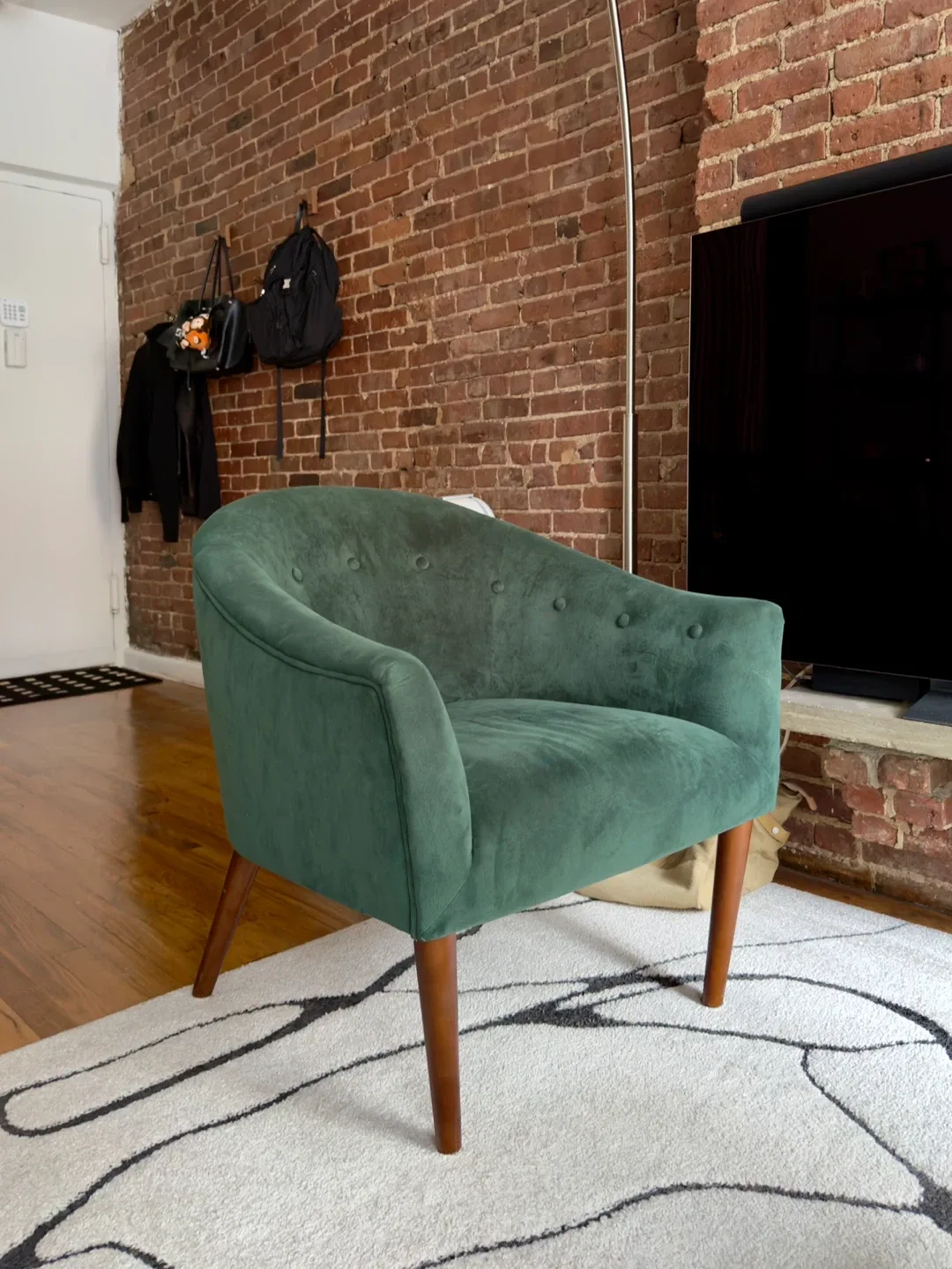 Green Velvet Accent Chair